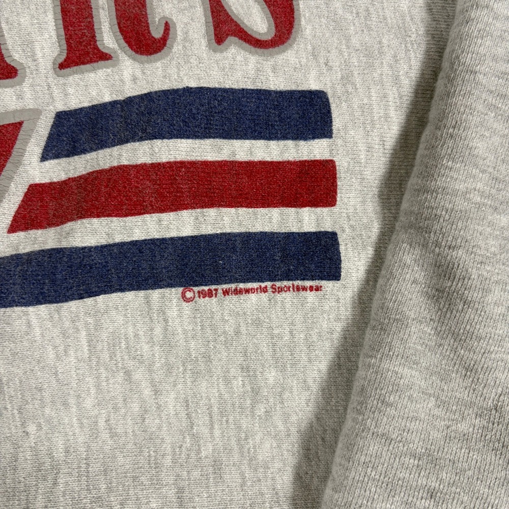 Wideworld Sportswear Sweatshirt Men M/L? Gray VTG 80s WSU Cougars Reverse Weave - Picture 7 of 9